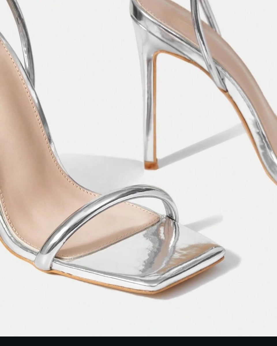 Adour Heel AD95 3 INCH Silver