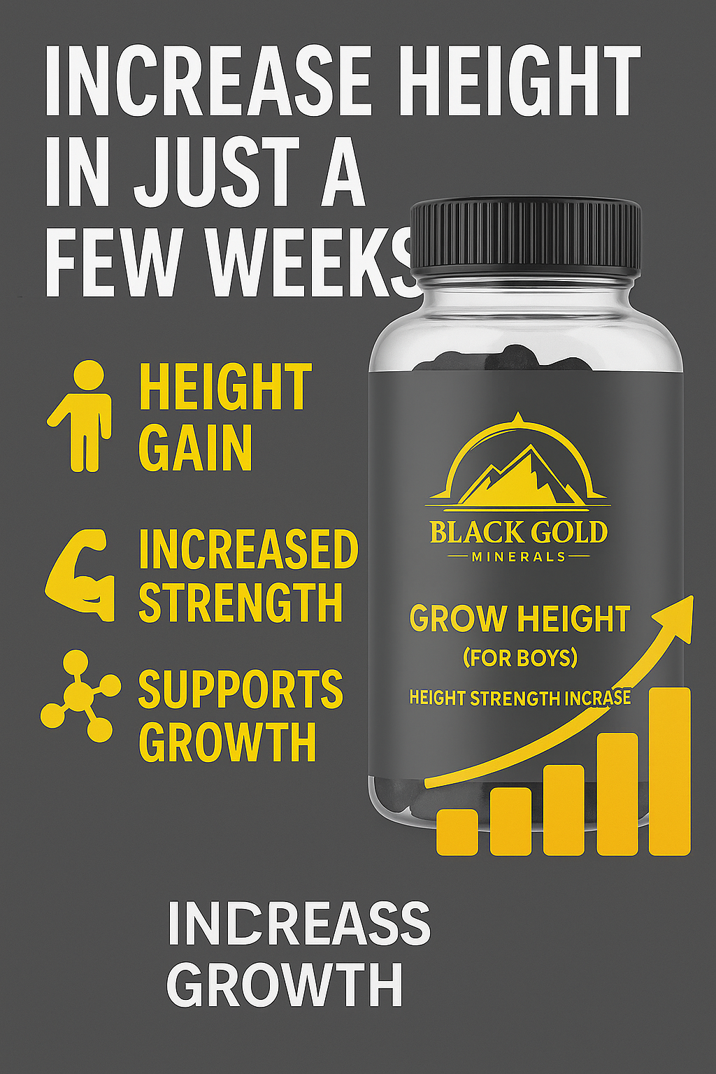 Natural Height Growth Gummies for Boys