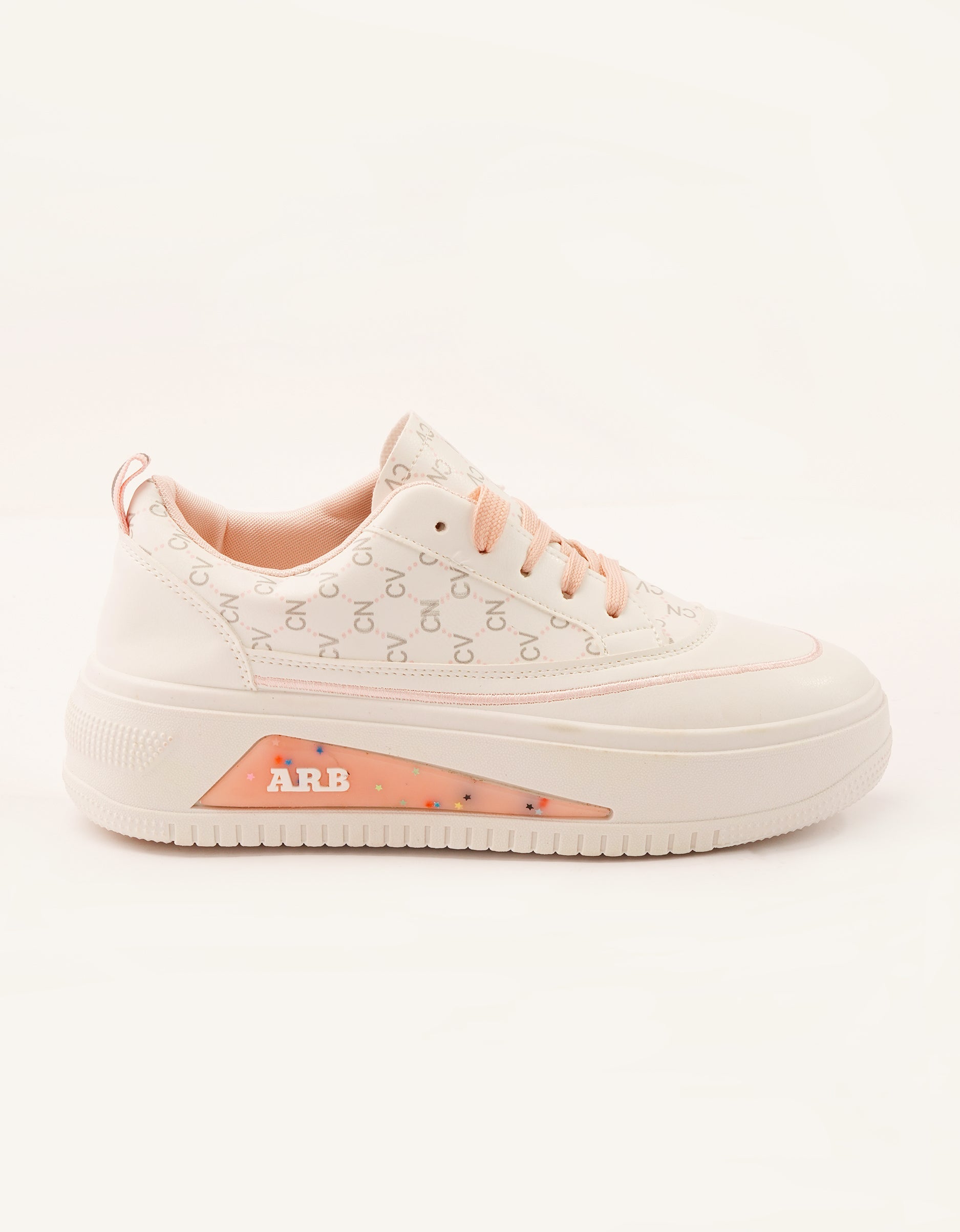 Blush Accents Platform Sneakers