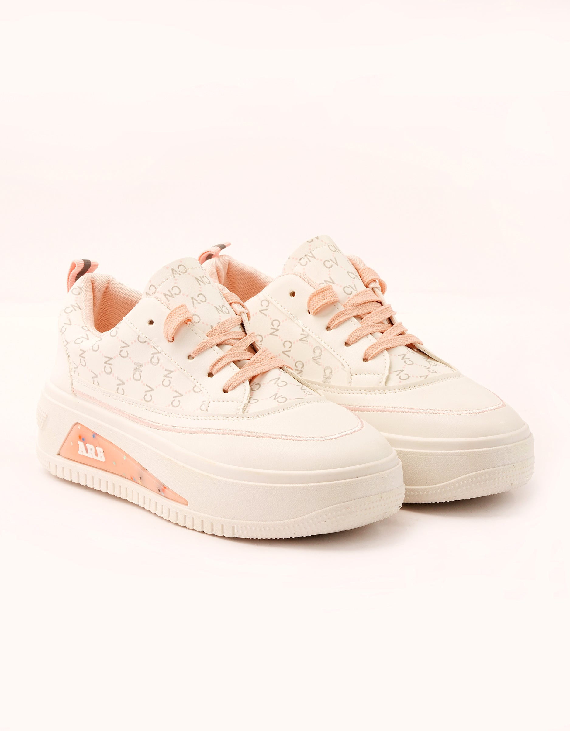 Blush Accents Platform Sneakers