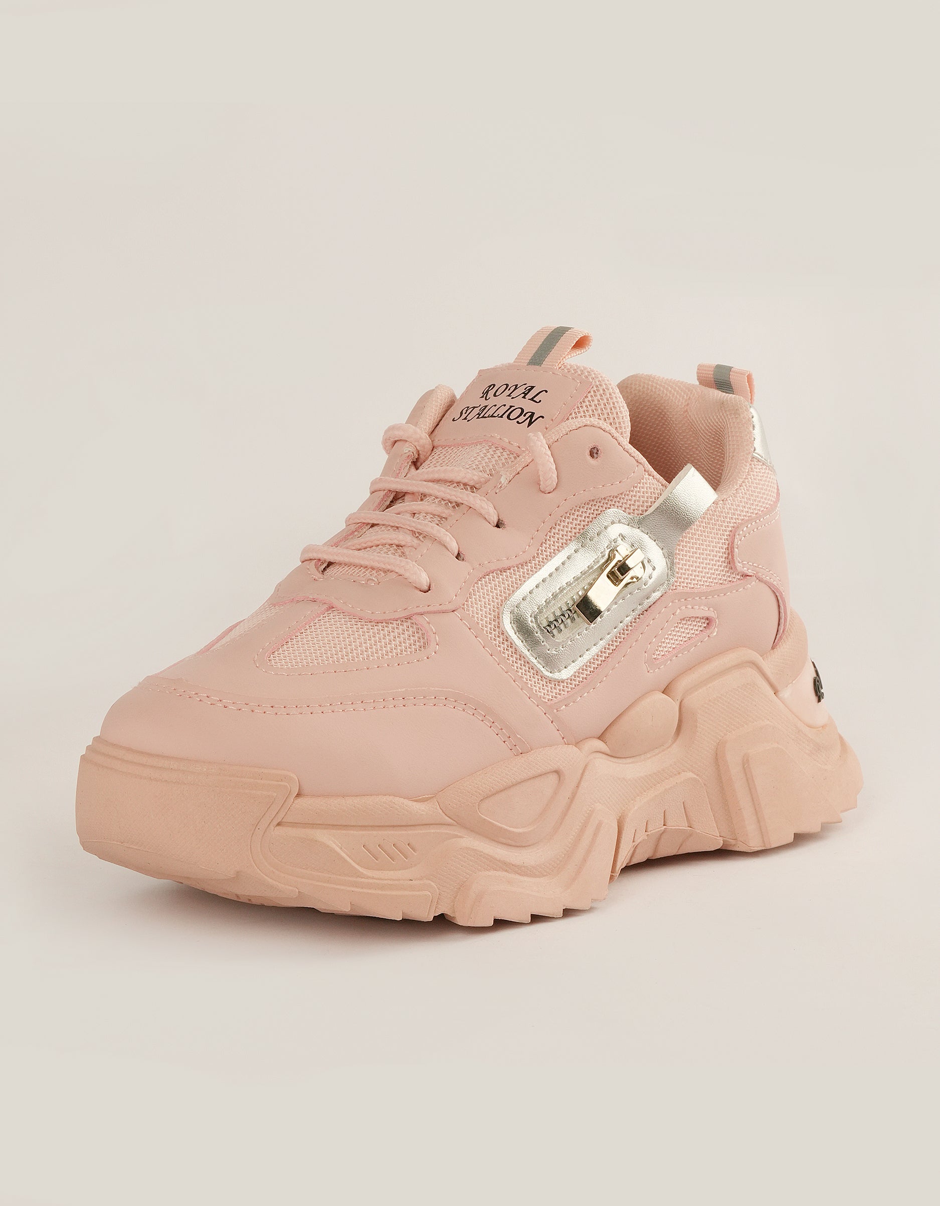 Blush Burst Chunky Sneakers - Dusty Rose