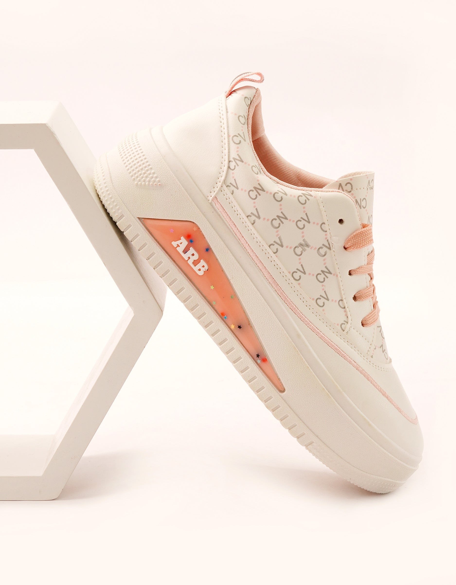 Blush Accents Platform Sneakers