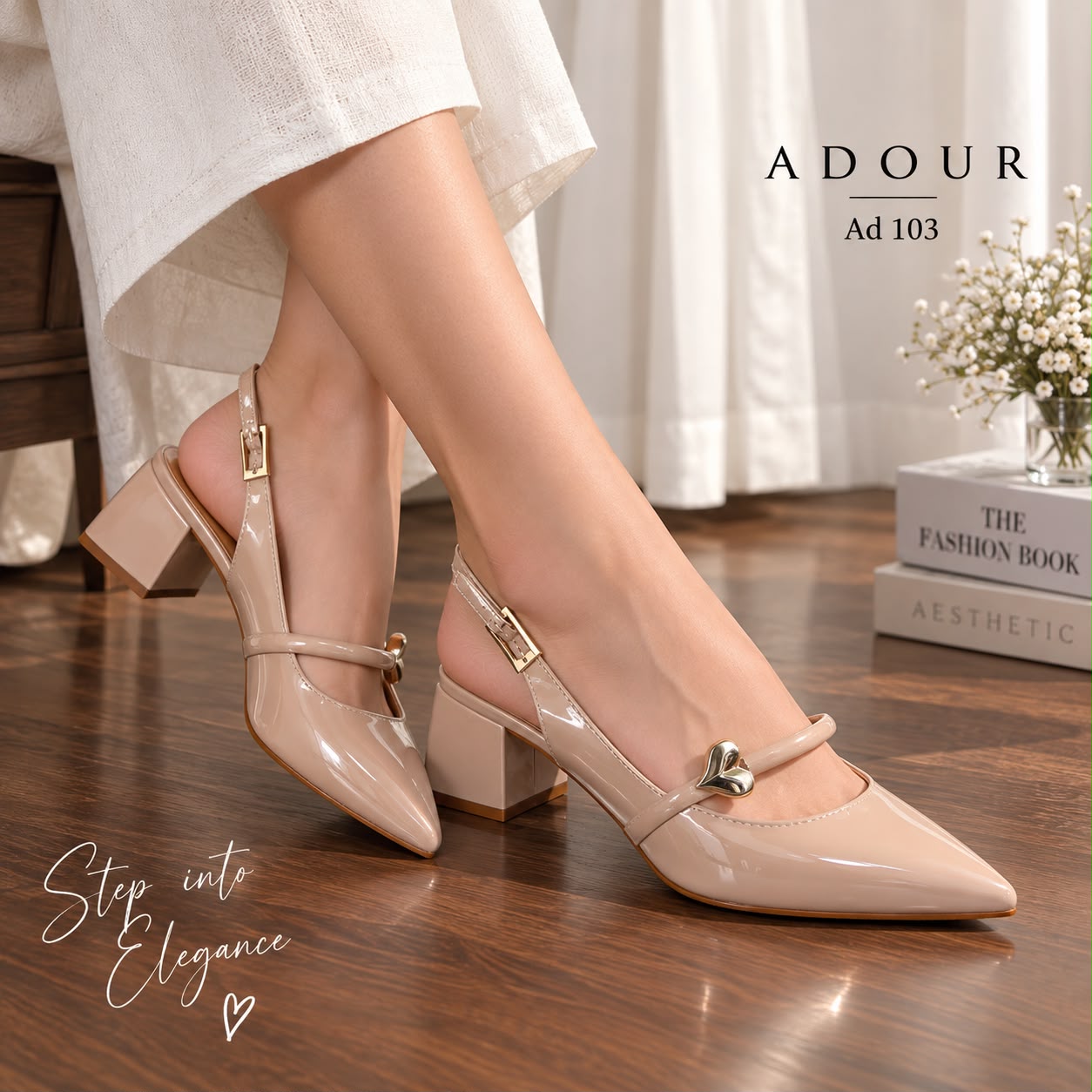 Adour Shoes AD103 Peach