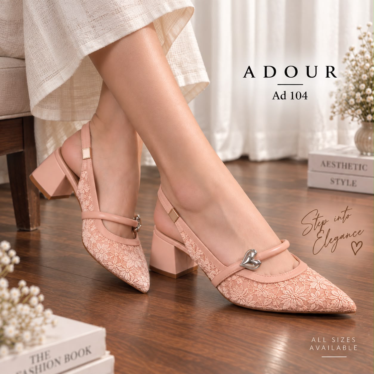Adour Shoes AD104 Pink