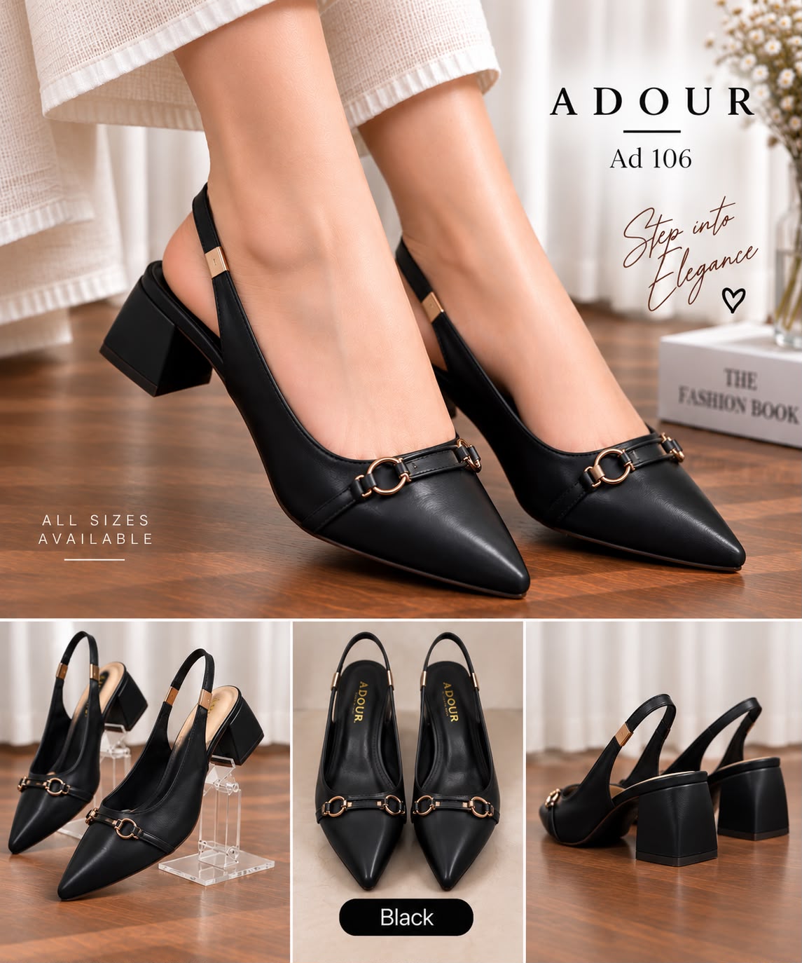 Adour Shoes AD106 Black