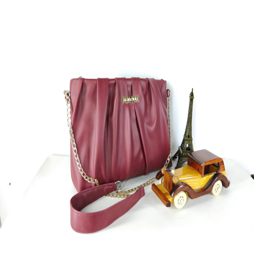 Gathered Sophistication Shoulder Bag for Women B145