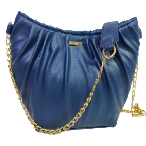 Gathered Shoulder Bag’s Chain Strap Accent B123