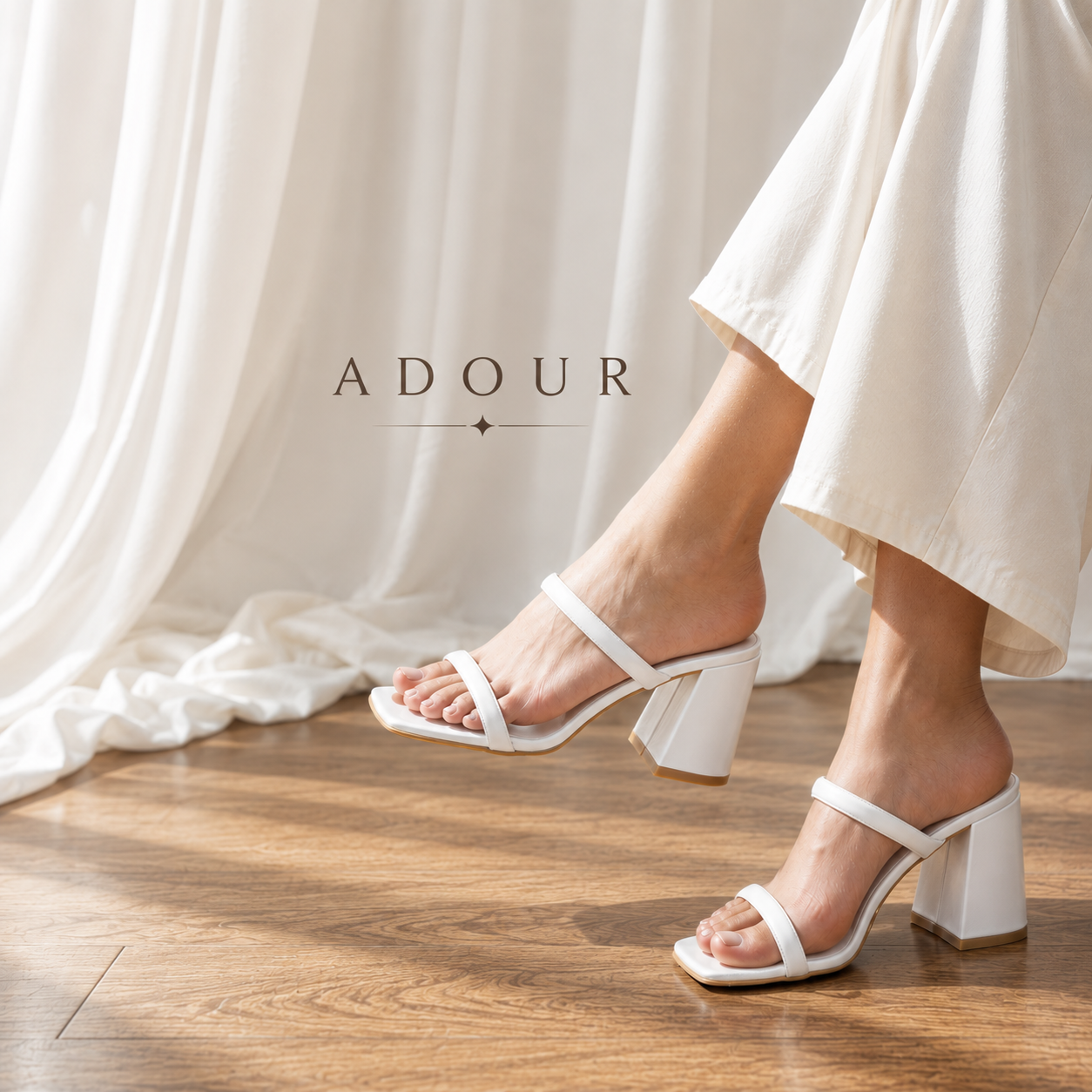 Adour Heel AD40 White