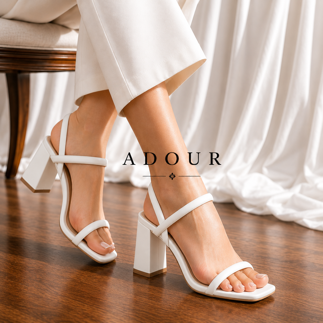 Adour Heel AD41 White