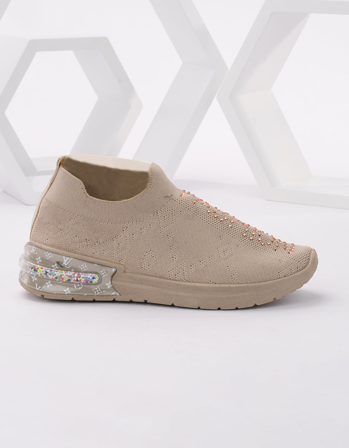 Tan Twinkle Slip-On Sneakers