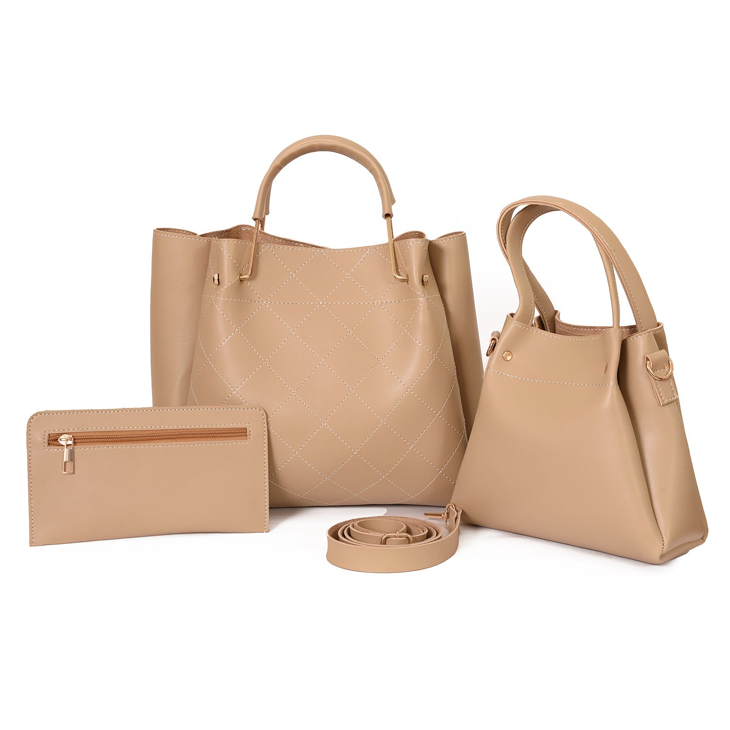 FABULOUS 5 PCS BEIGE BAG SET