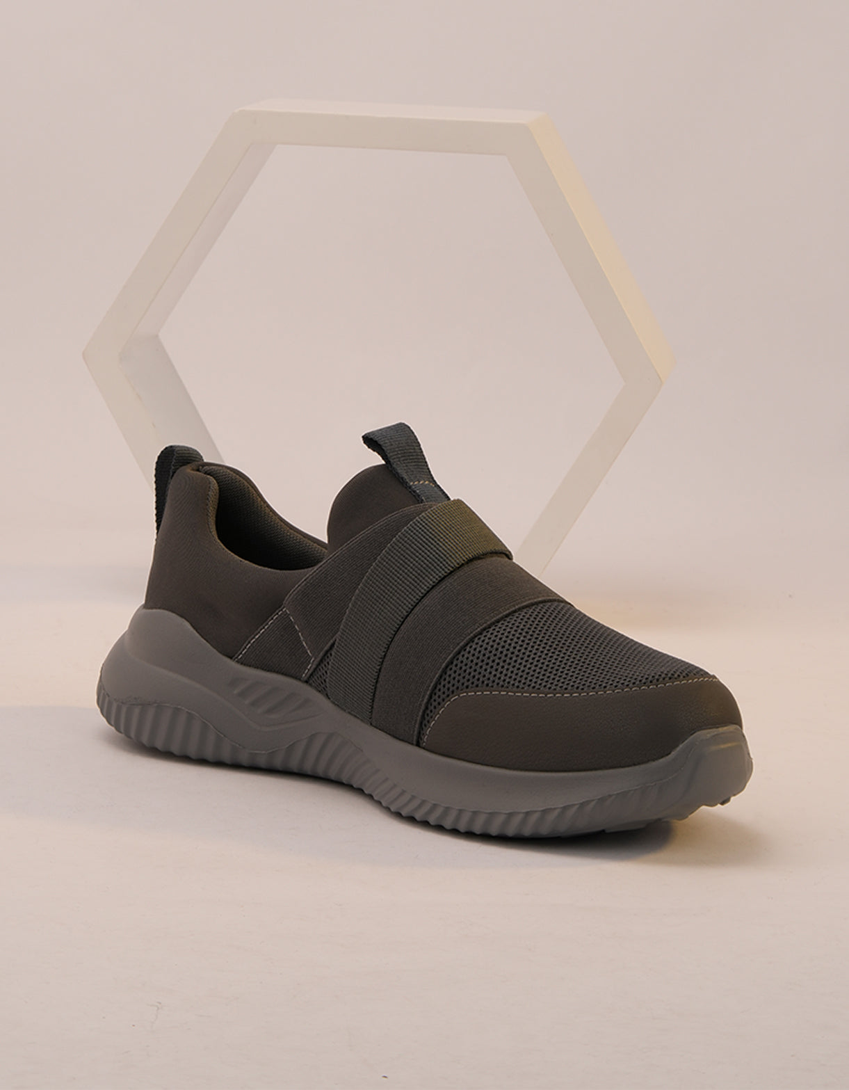 Charcoal Stride Slip-On Sneakers