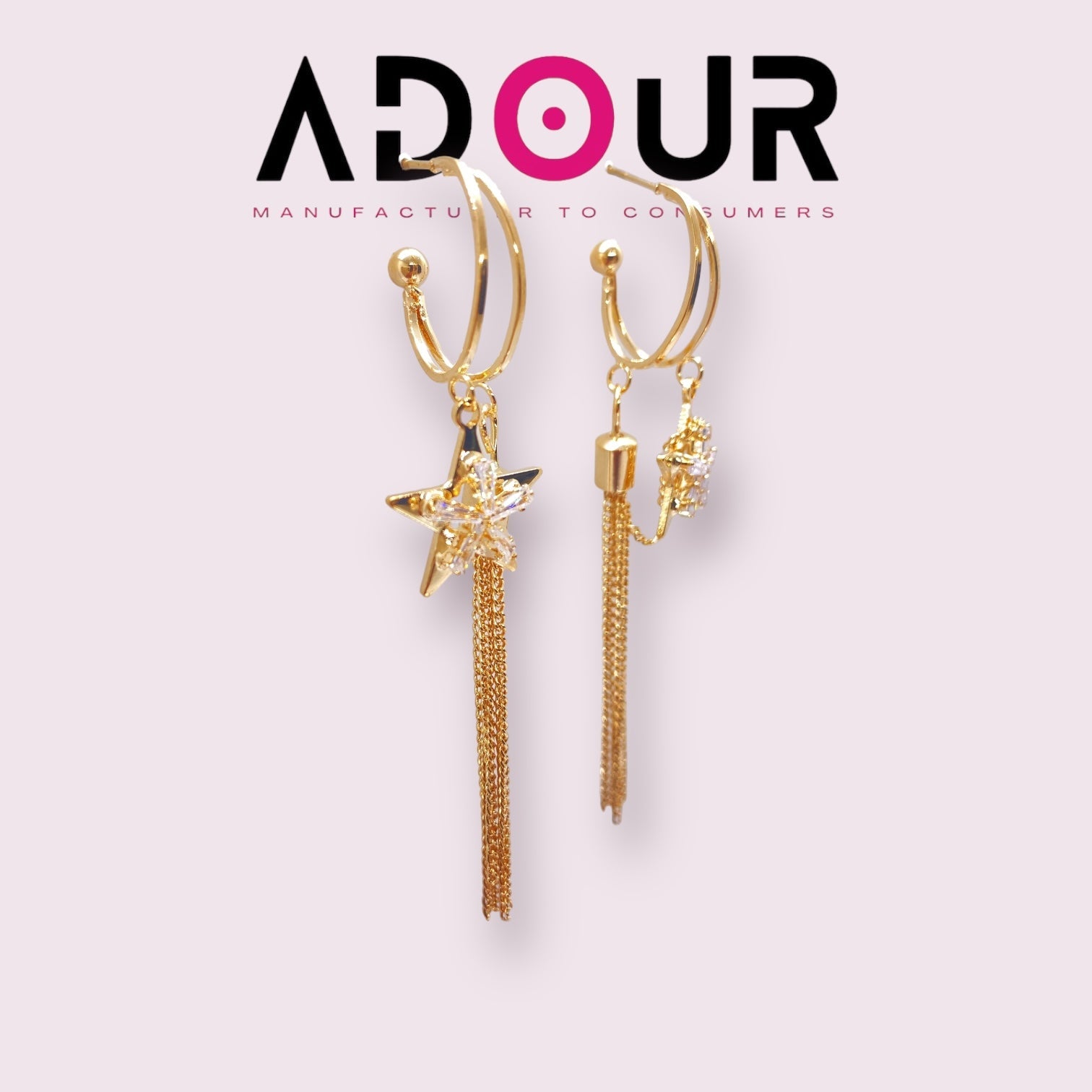 Adour Fancy Golden Earrings LG7