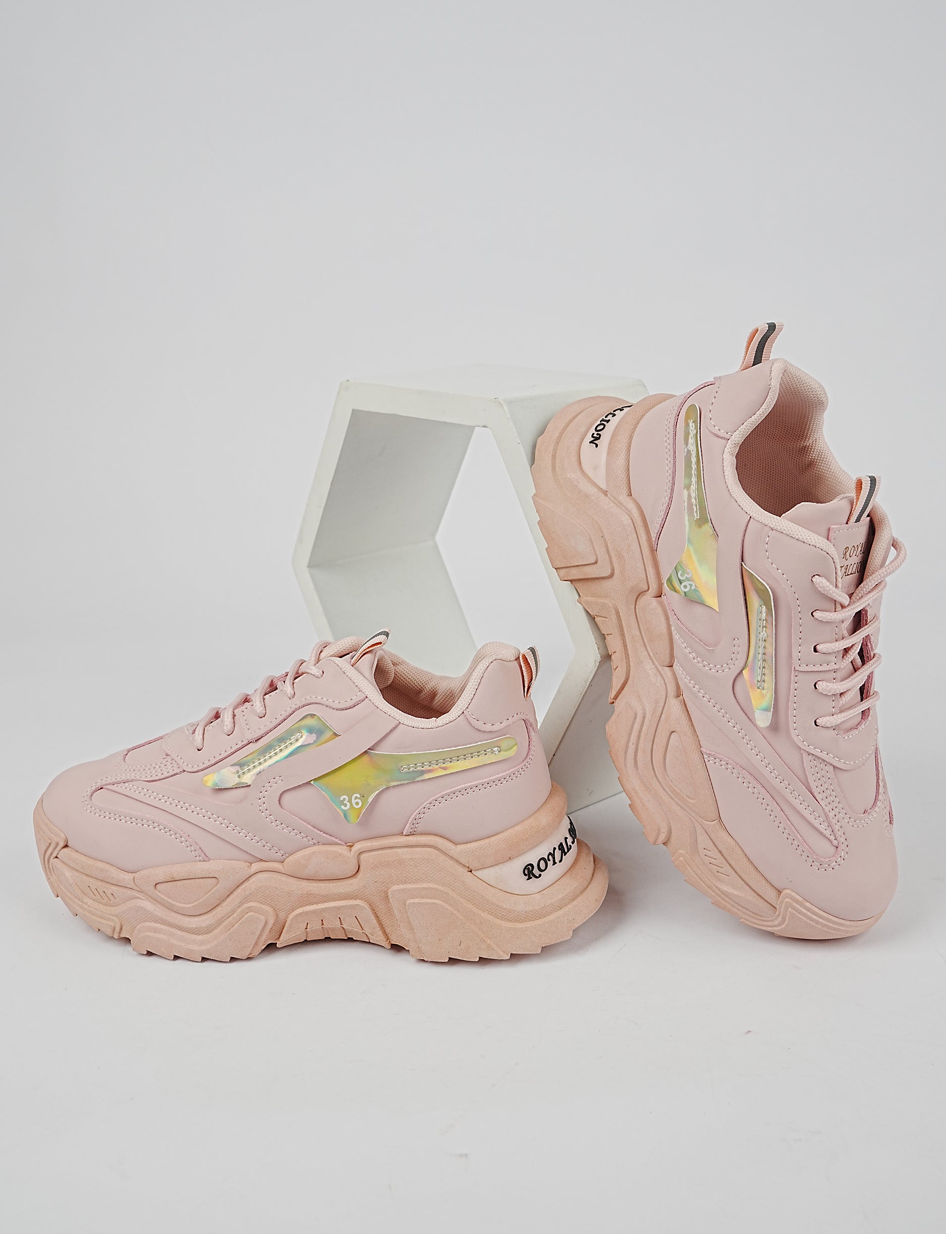 Rosegold Radiance Chunky Sneakers