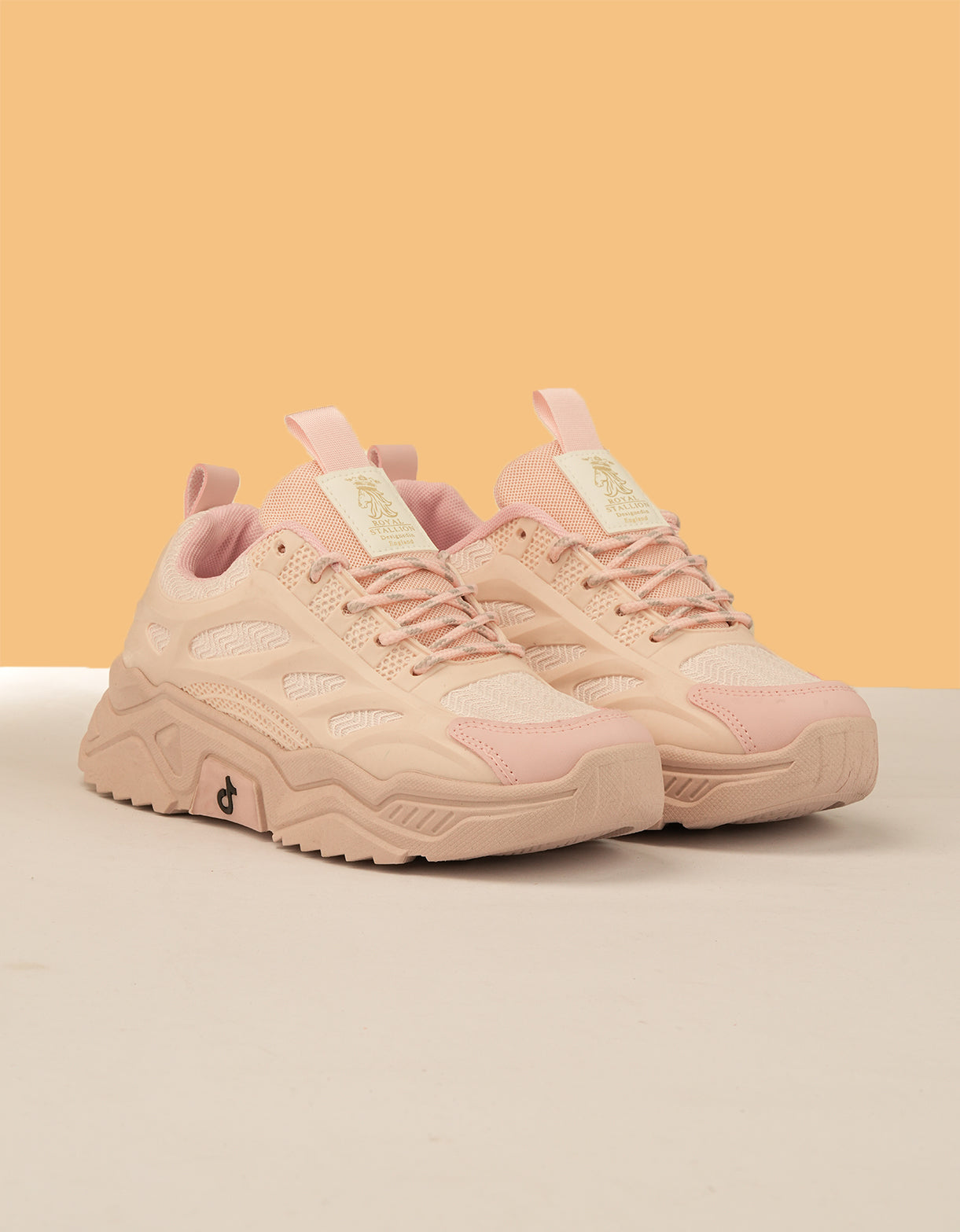 Coral Blush Chunky Sneakers