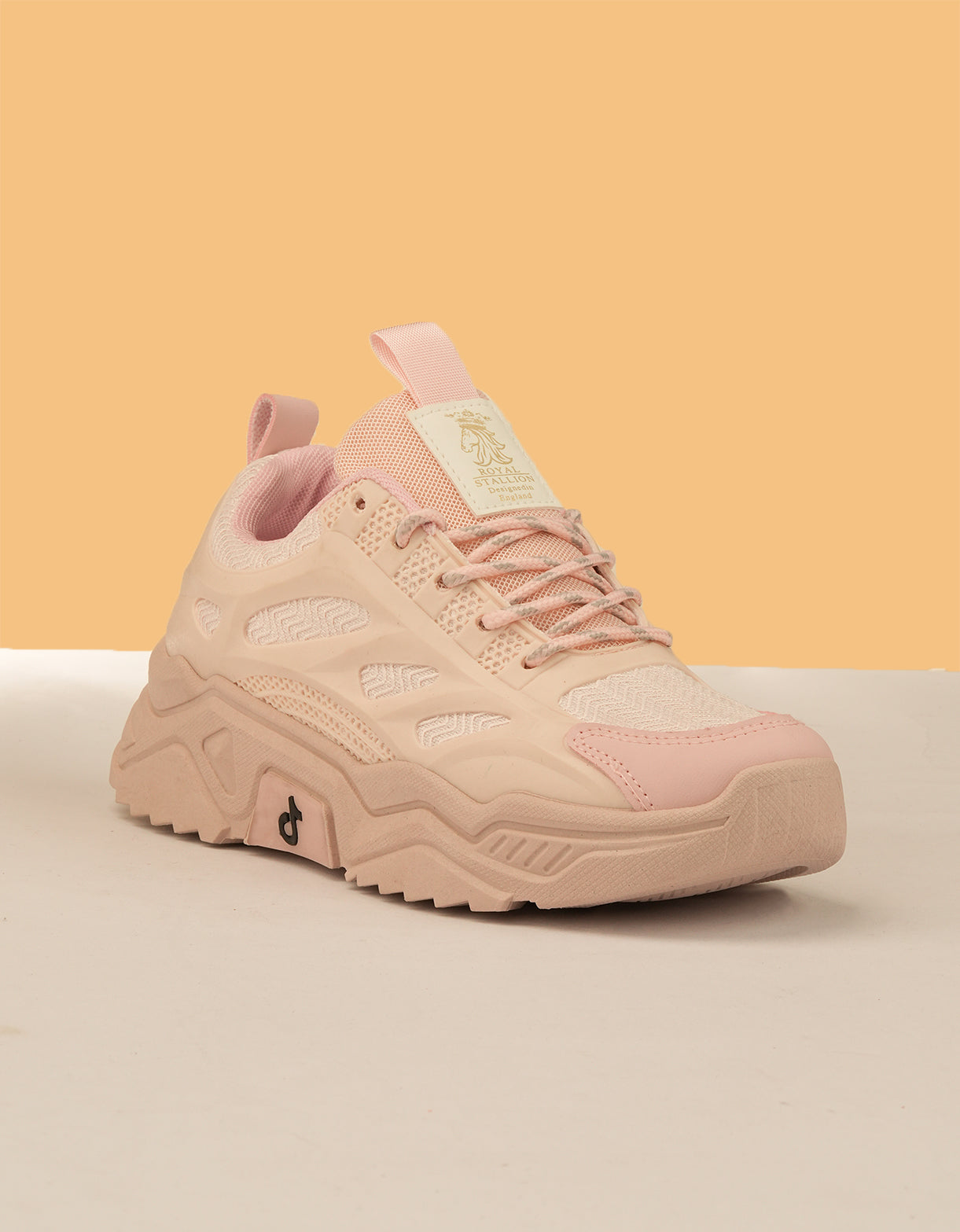 Coral Blush Chunky Sneakers