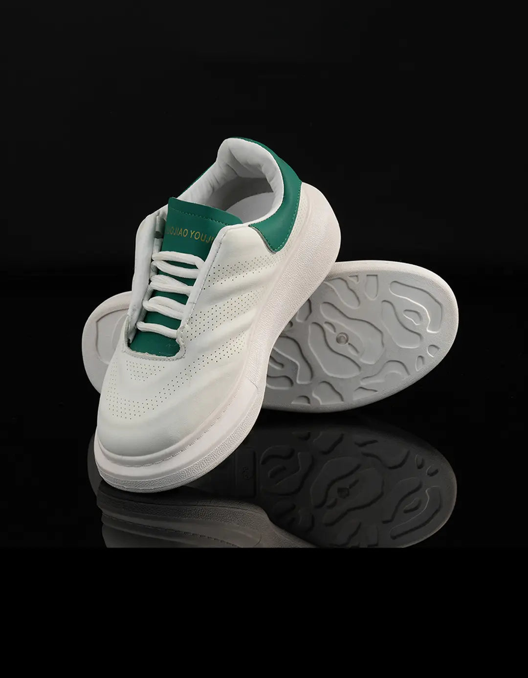 Emerald Accent Classic Sneakers