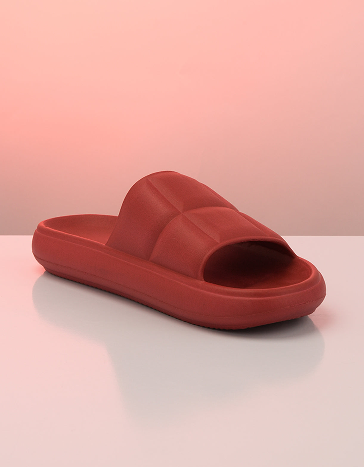 Crimson Ease Red Slide Sandal