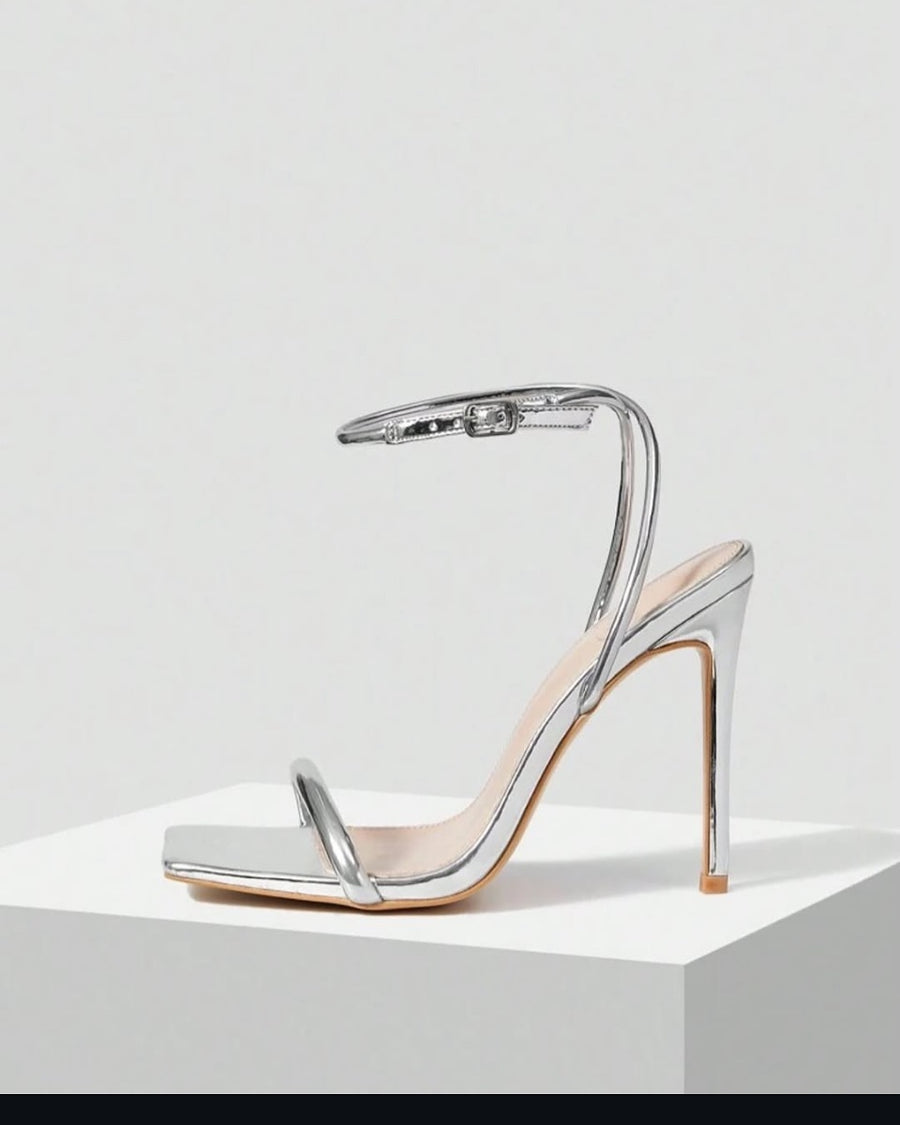 Adour Heel AD95 3 INCH Silver