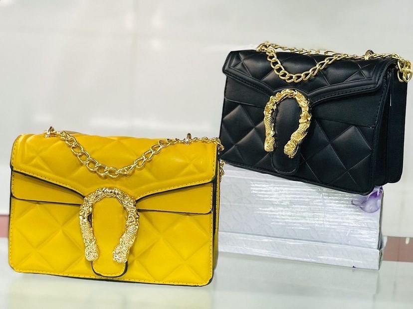 Fashionable Women Chain Strip Bag B201