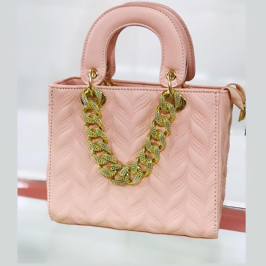 Fashionable Gold Strip Women Bag B203