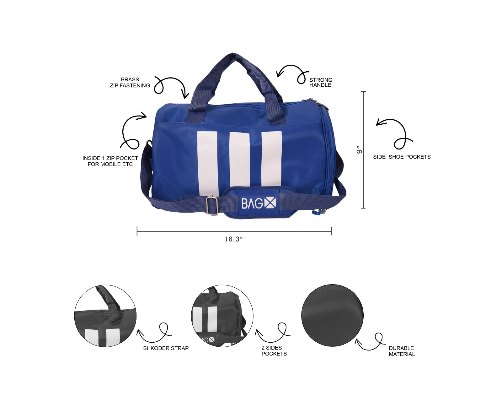 DUFFEL BAG ROYAL BLUE