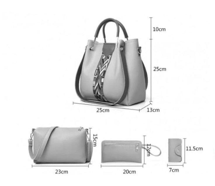 CAPRI 4 PIECE MEHROON HANDBAG