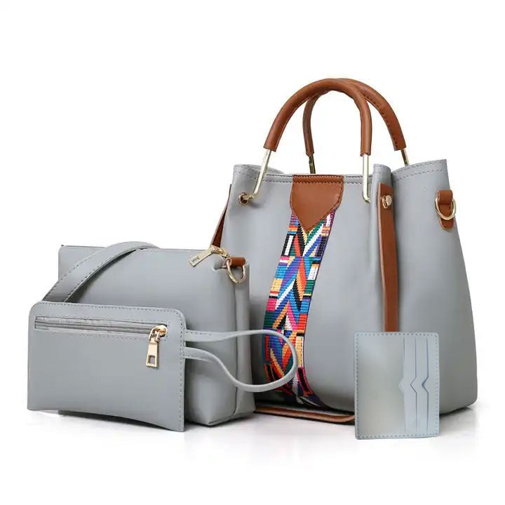 CAPRI 4 PIECE GREY HANDBAG