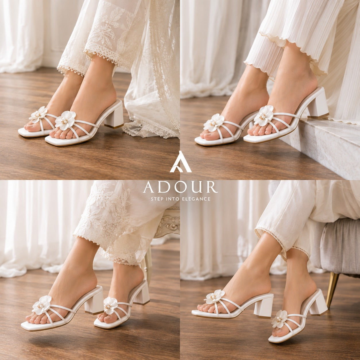 Adour 2 inches Heel AD17 White