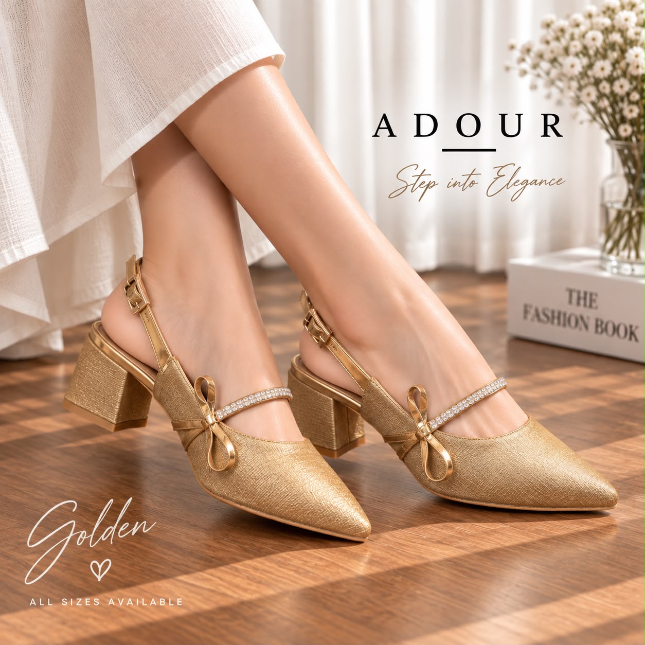 Adour Shoes AD102 Golden