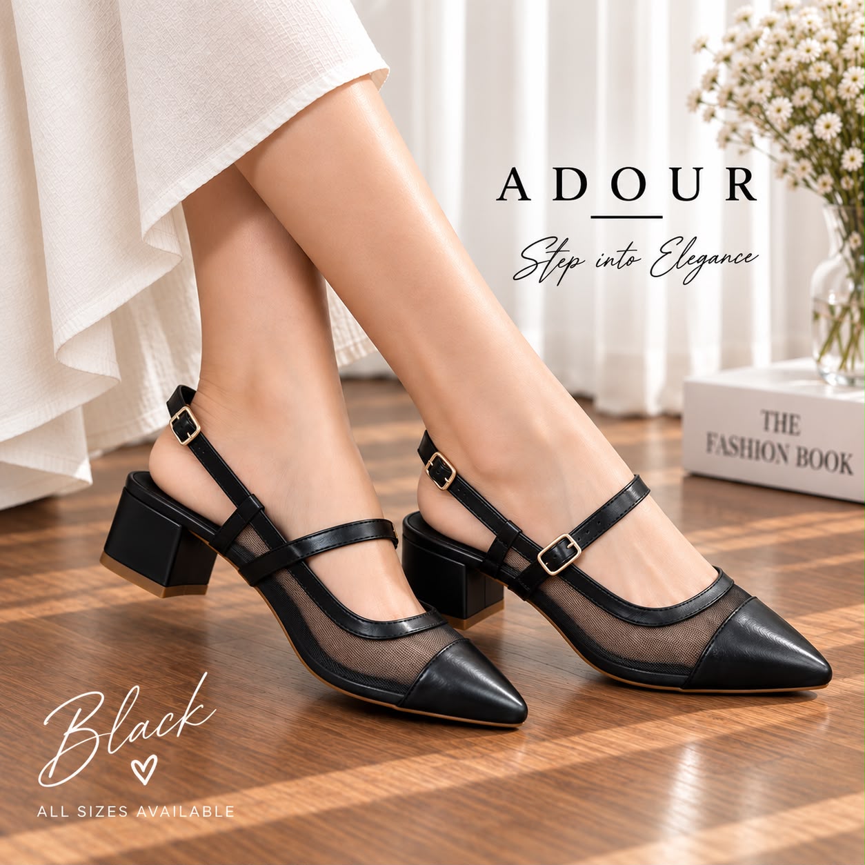 Adour Shoes AD112 Black