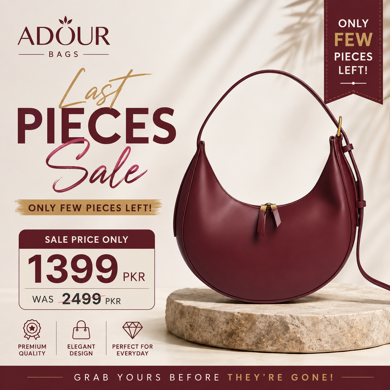 Adour Bag AB15 Maroon