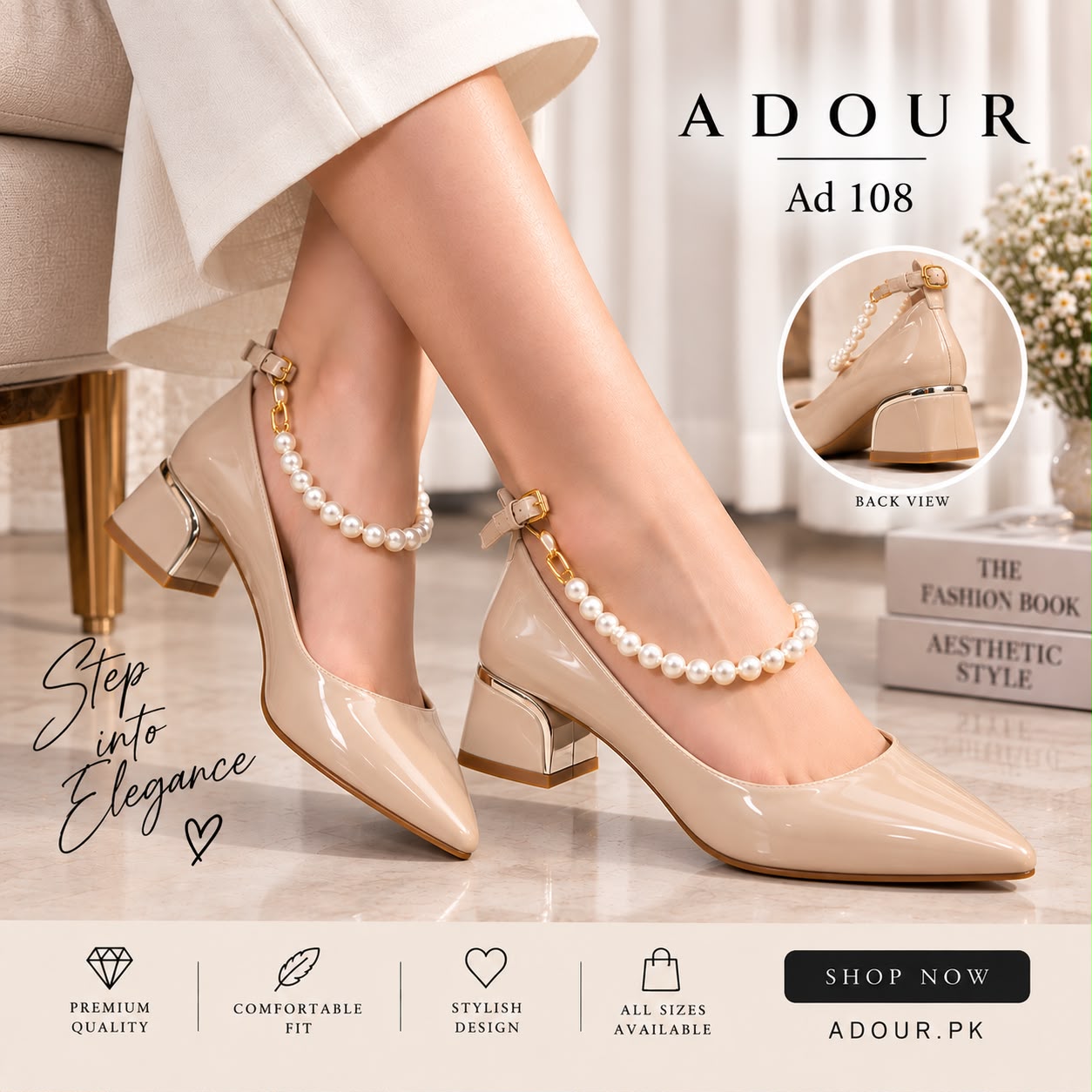 Adour Shoes AD108 Careem (1.5 Inch Heel)