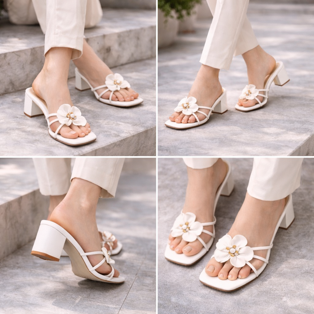 Adour 2 inches Heel AD17 White