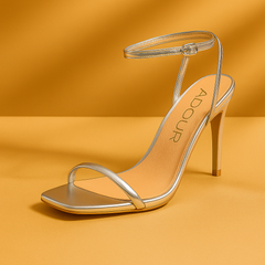 Adour Heel AD95 3 INCH Silver