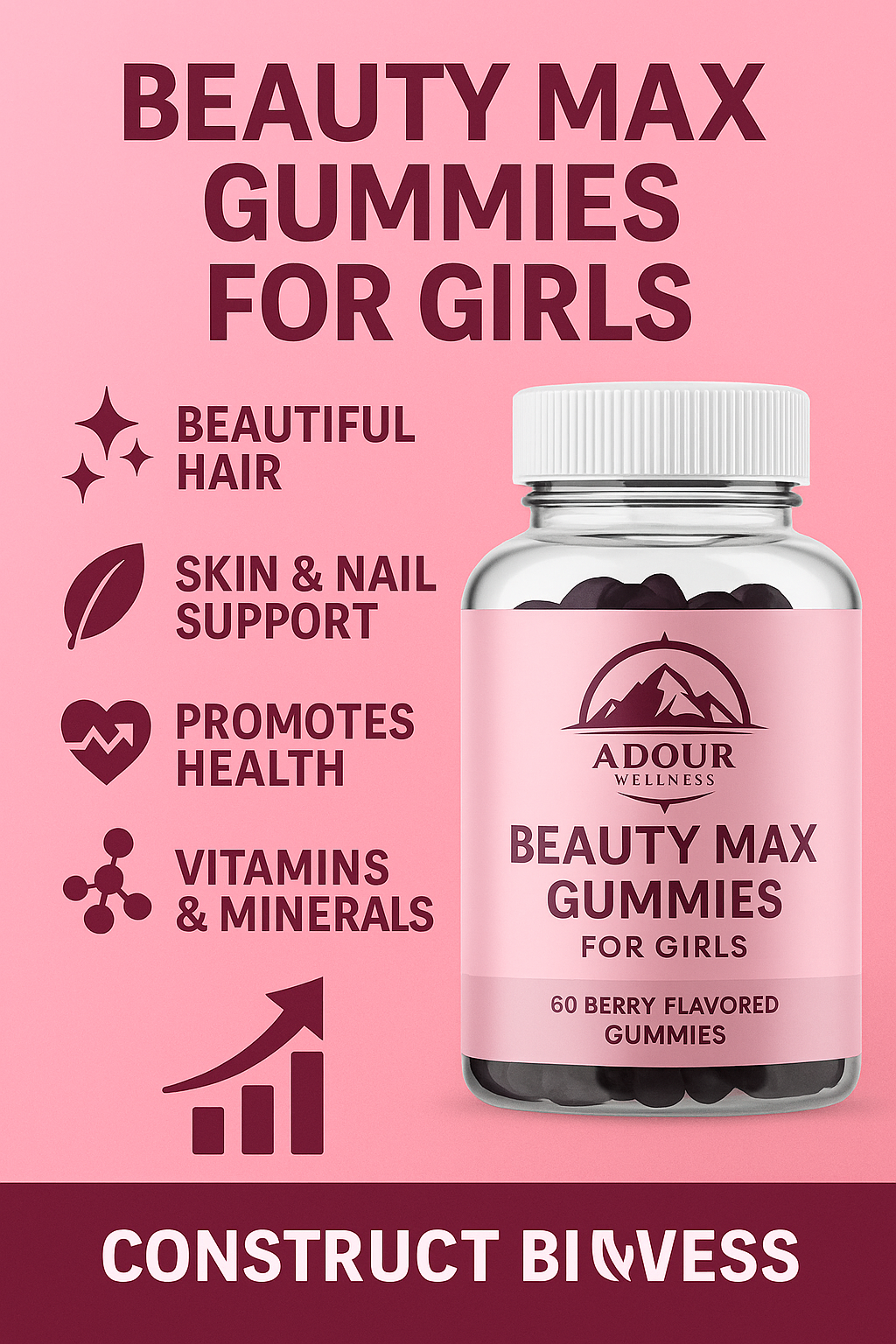 Beauty Max Gummies for girls by Adour WellNess