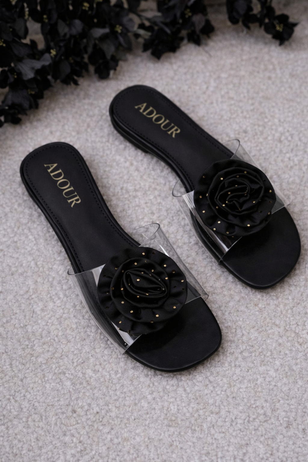 Adour Fancy Slipper S4 Black