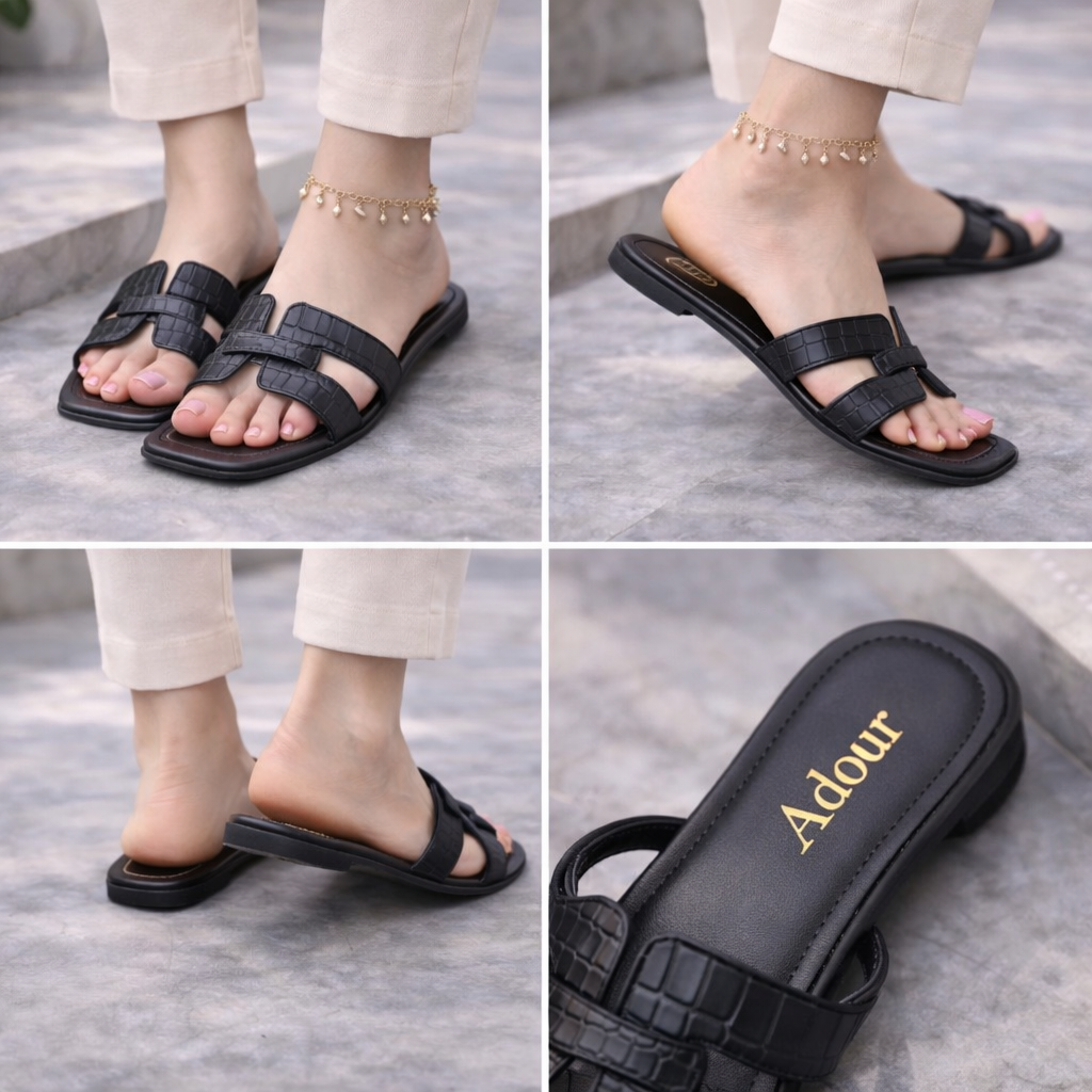 Adour Fancy Slipper S7 Black