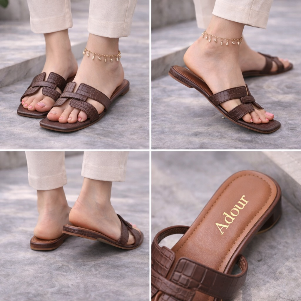 Adour Fancy Slipper S7 Brown