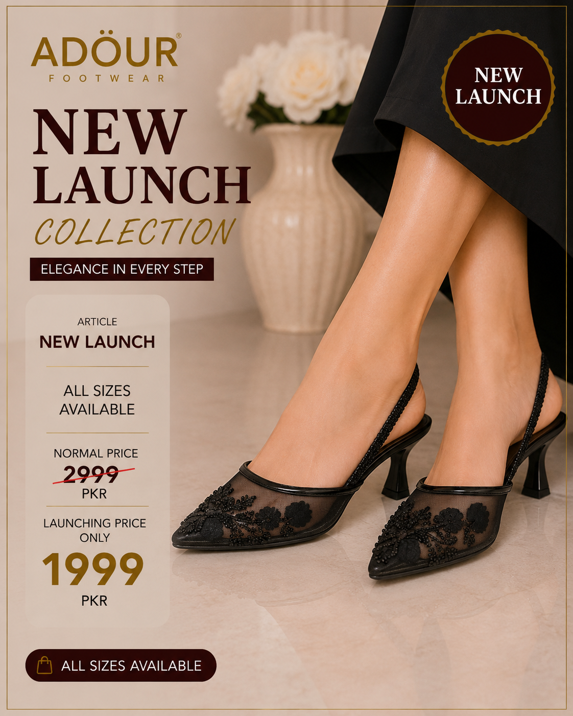 Adour Shoes WS33 Black