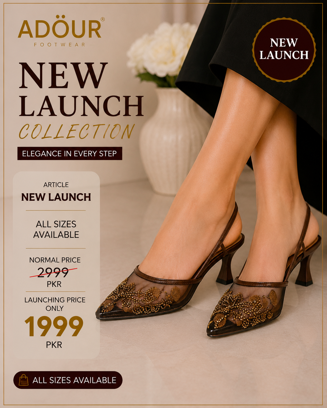 Adour Shoes WS33 Brown