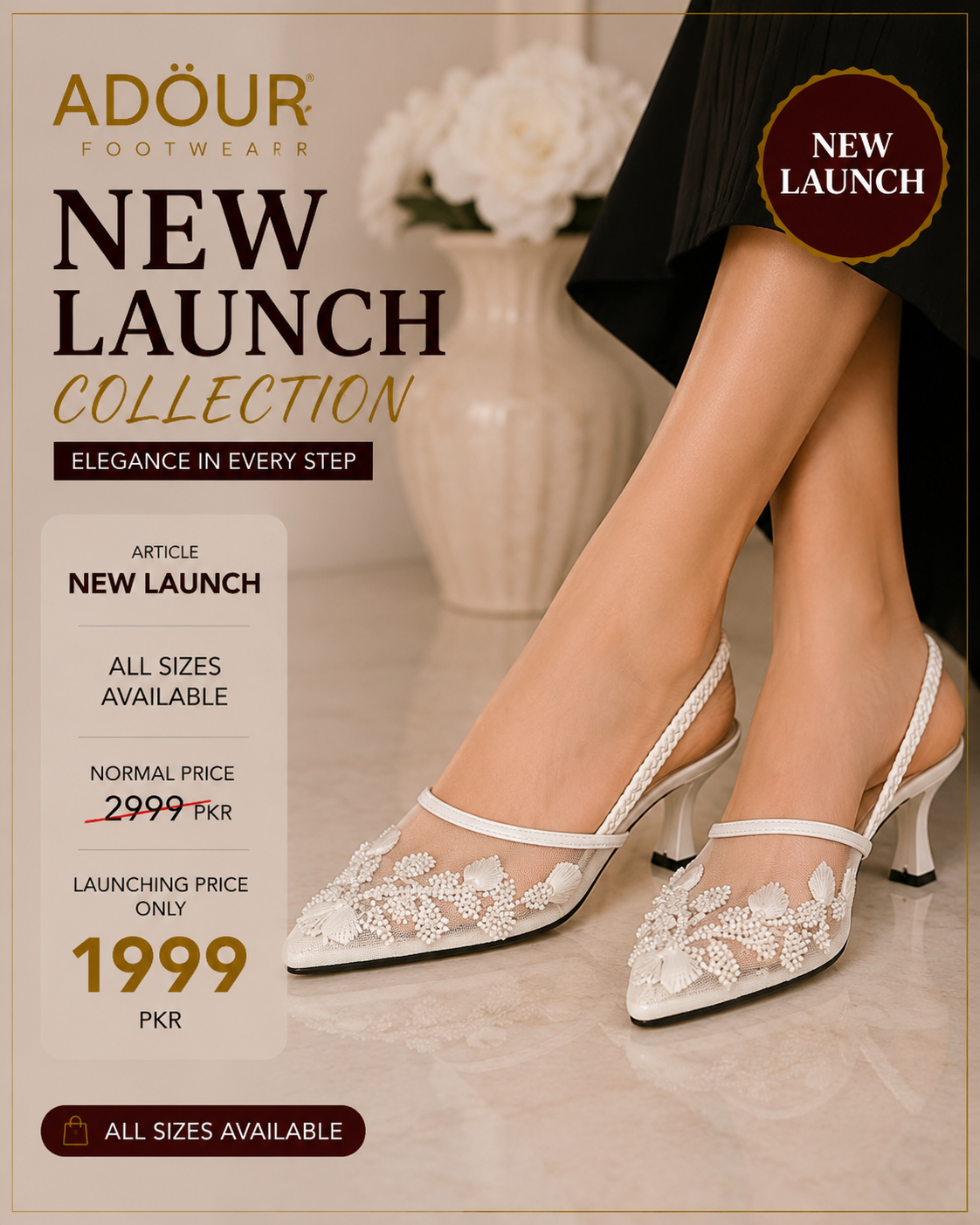 Adour Shoes WS33 White