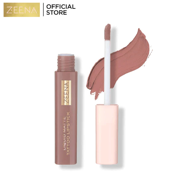 Zeena Liquid Matte Tattoo Lipstick - 10 Soft Brown