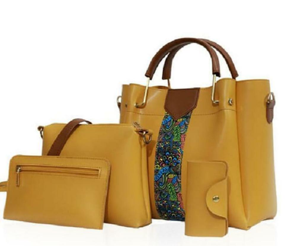 CAPRI 4 PIECE YELLOW HANDBAG