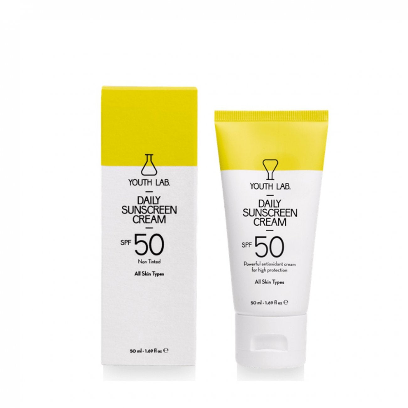 YOUTH LAB Daily Sunscreen Cream SPF50 Non Tinted 50ml