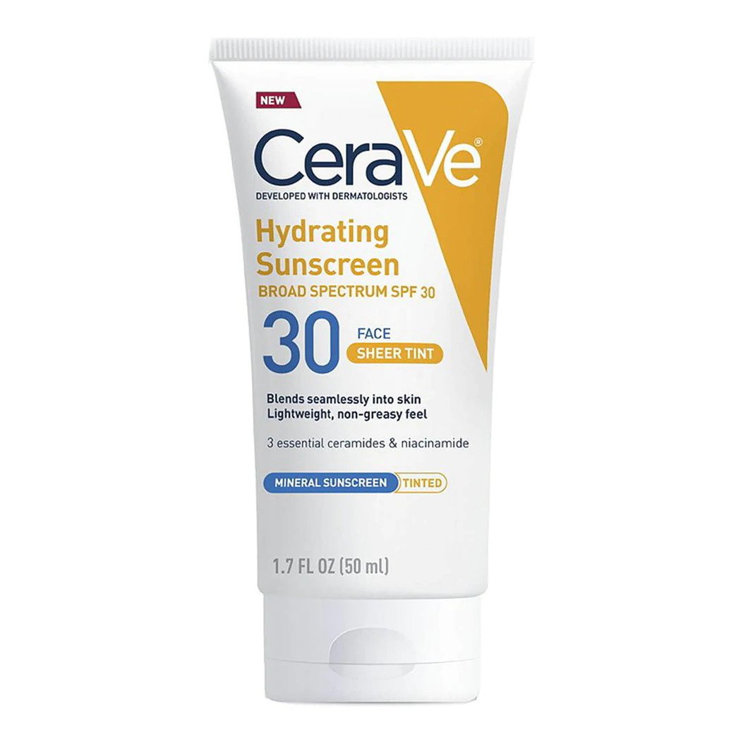 Hydrating Mineral Sunscreen SPF 30 Face Sheer Tint 50ml - Cerave