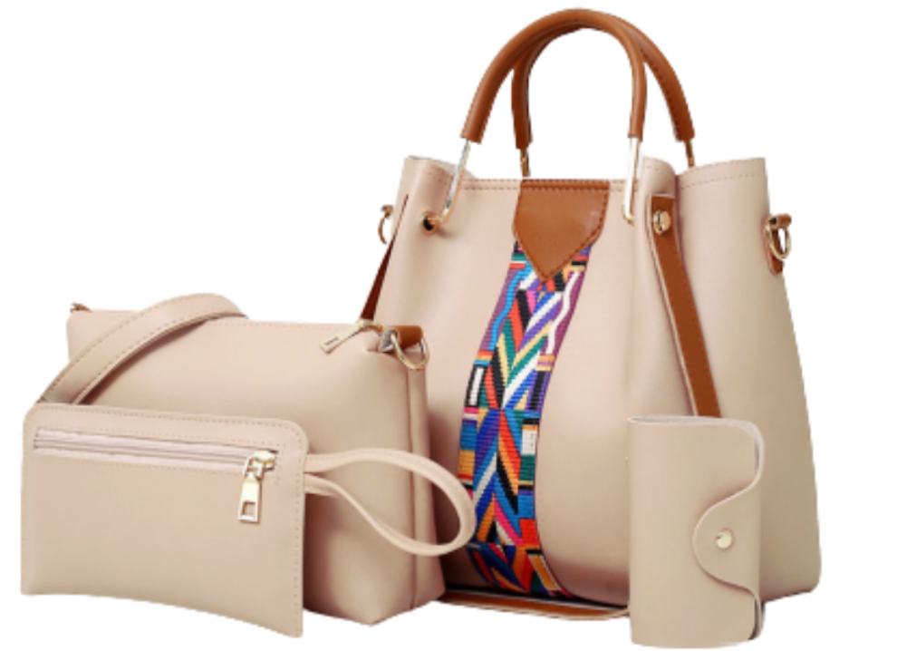 CAPRI 4 PIECE BEIGE HANDBAG