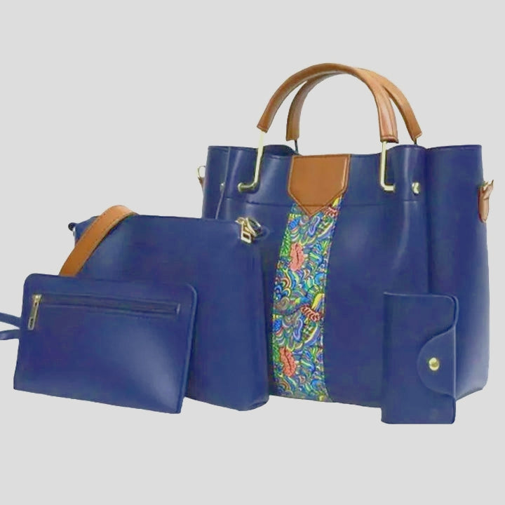 CAPRI 4 PIECE BLUE HANDBAG