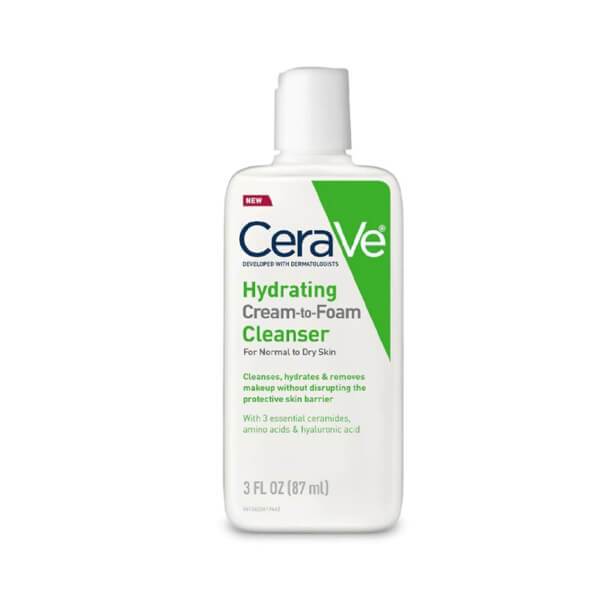 Cerave Hydrating Cream To Foam Cleanser Normal To Dry Skin 87Ml