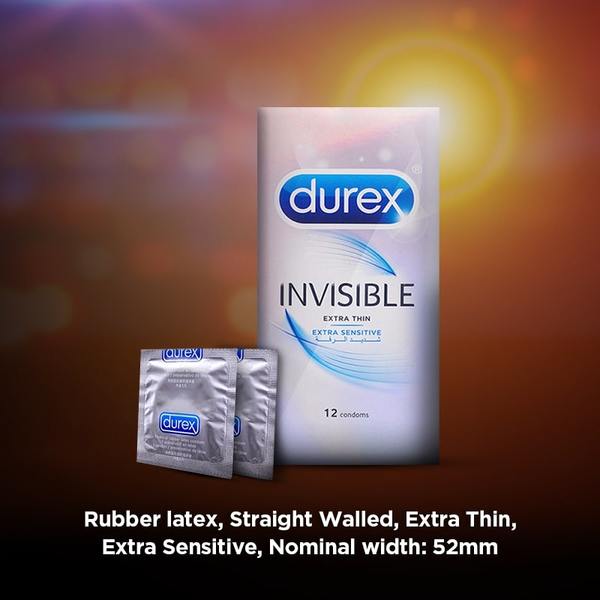 Durex Invisible - Pack of 12 Condoms